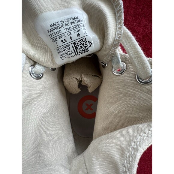Converse Run Star Motion Hi Mens 7 Women’s 8.5 Unisex Cream - Picture 4 of 11